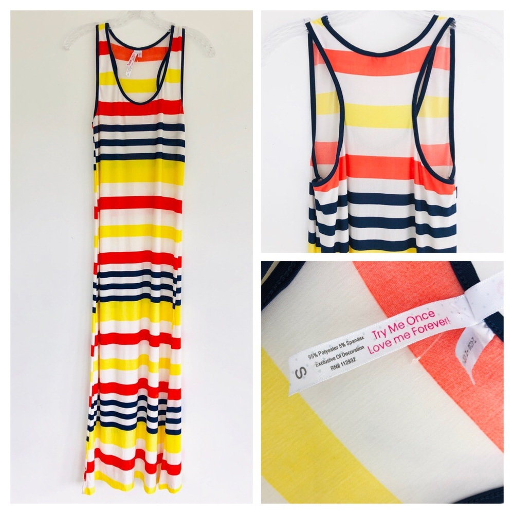 NWOT Striped Stretchy Sleeveless Maxi Sz S